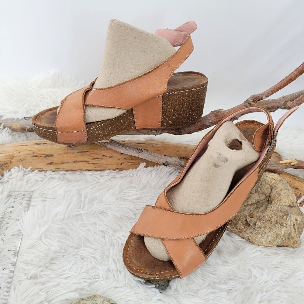 Lemon n  lime cork bottom comfort sandals